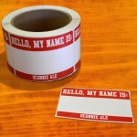 2.5" x 3.5" Hello, My Name is...Sticker (pack of 20) - 2.99